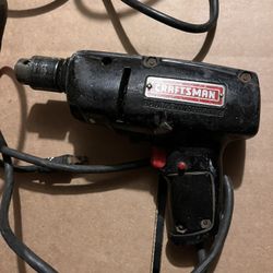 Vintage Craftsman 3/8" Corded qElectric Drill - Model 11121 - USA Made - 2.2 Amps