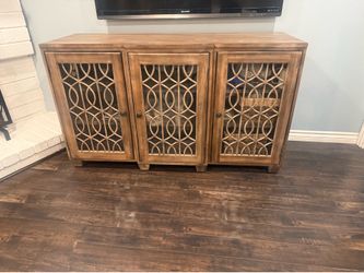 Solid wood credenza