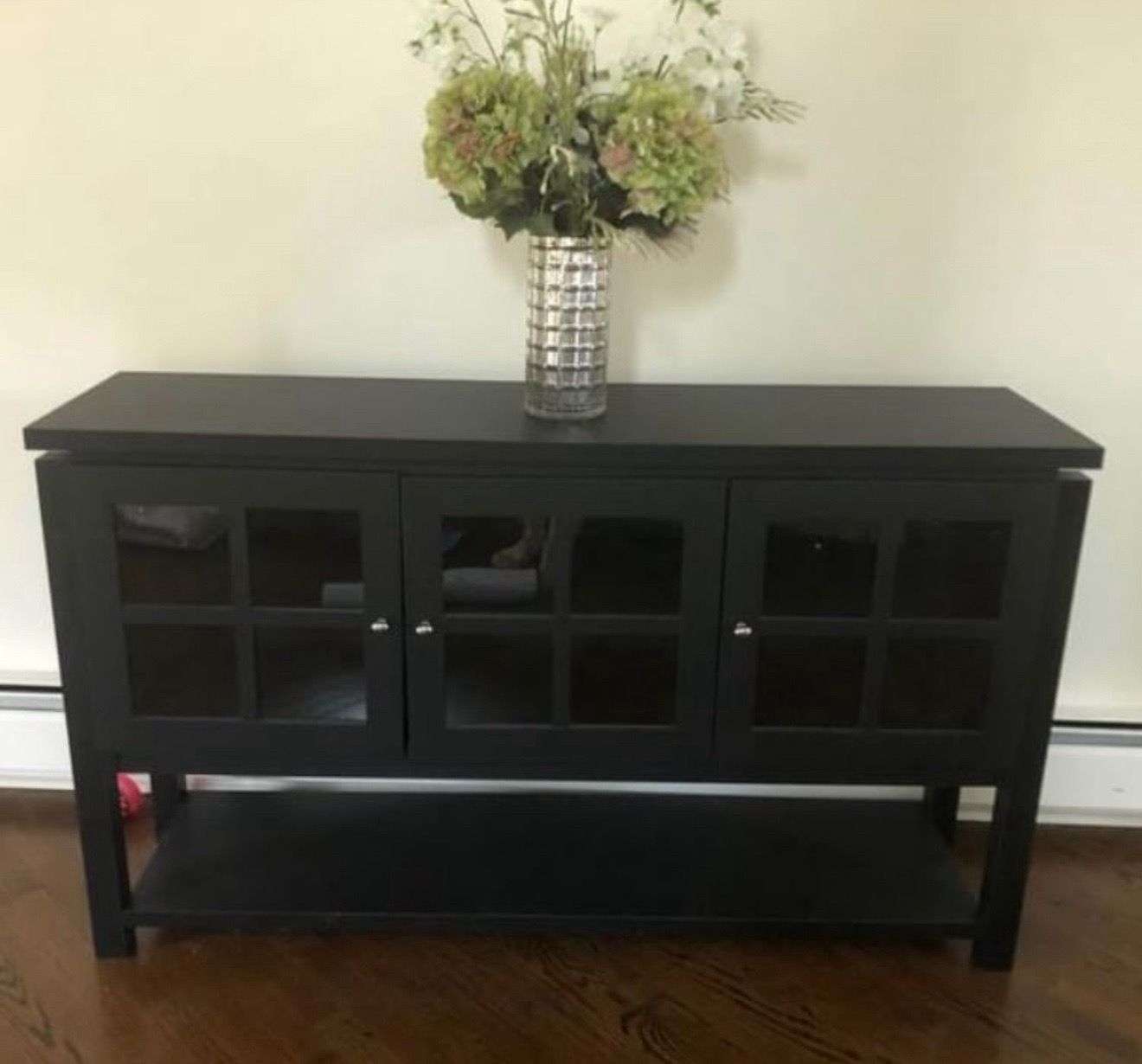 Black console table
