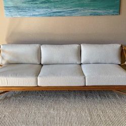 Vintage McGuire Minimalist MCM 7’ Sofa