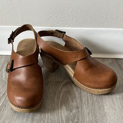 Colou Stockholm Women’s Brown Leather Clogs/ Mules Size 39 (8.5)