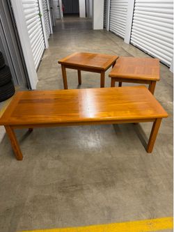 Danish Teak Floating Top Coffee & Side Tables