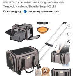 pet carrier with wheels