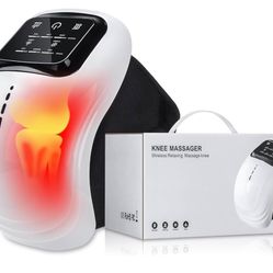 Portable Knee Massager with Heat, Red Light, Enhanced Light, Massage,Cordless Knee Massager for Relax Tight Muscles and Helps Minor Joint Stiffness an
