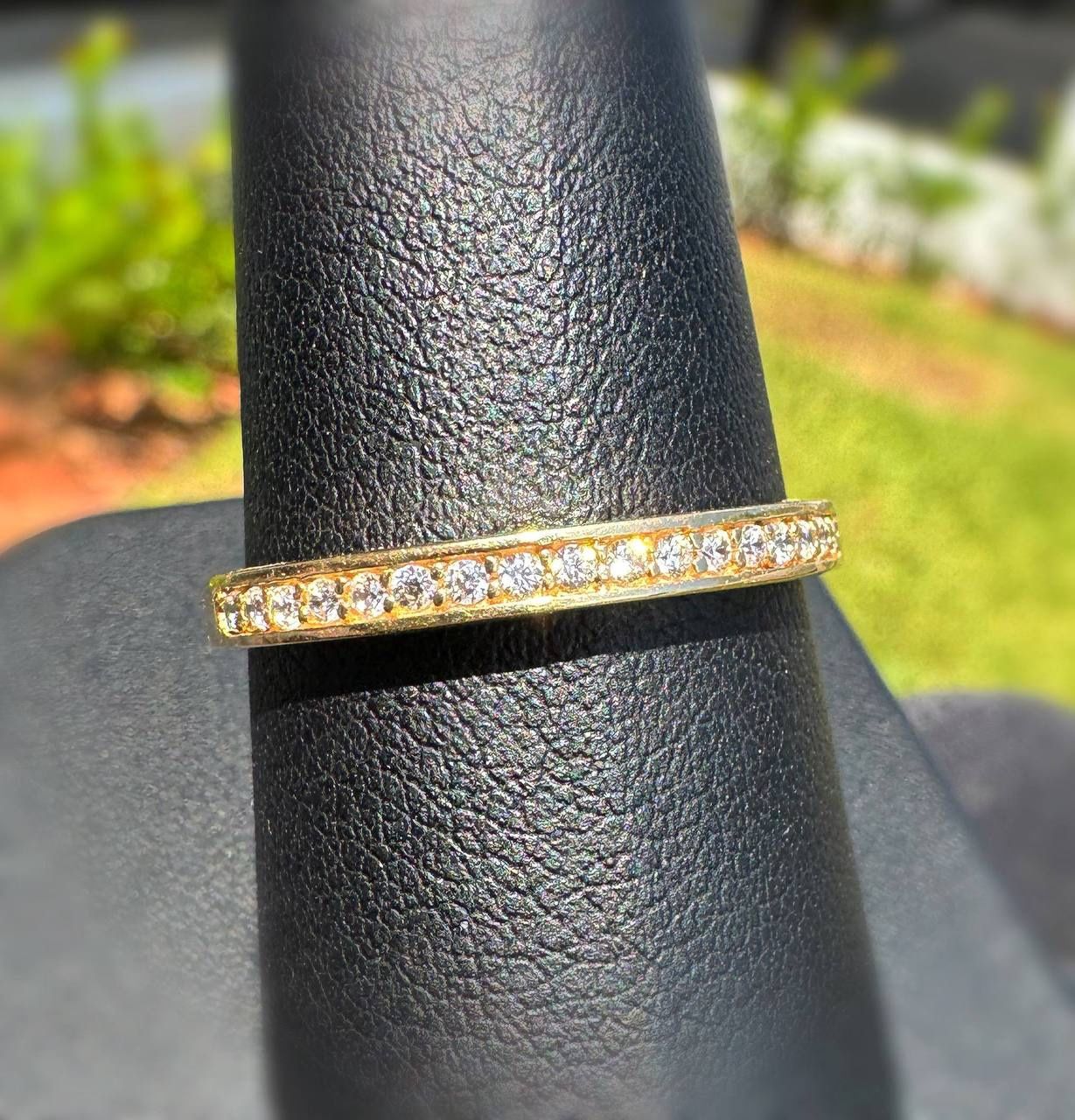 Jewelry 14k solid yellow gold natural diamond 0.50CTW wedding band ring size 9.75