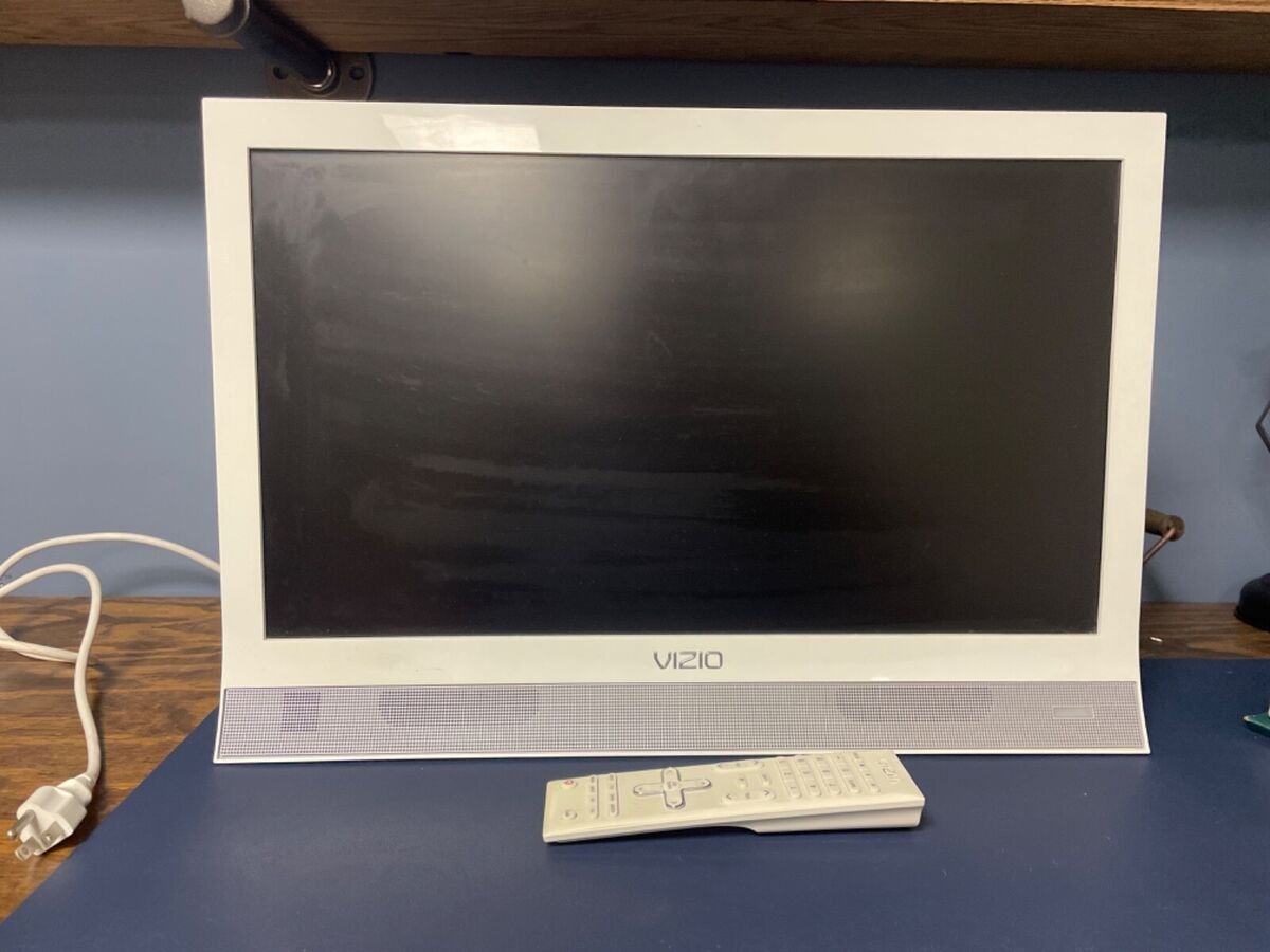 Vizio Razor (White) M220VA-W 22" 1080p HD LED LCD Television TV 👍 Computer Security Monitor HDMI Ports Audio Video Aux Gaming Kitchen Office Desktop