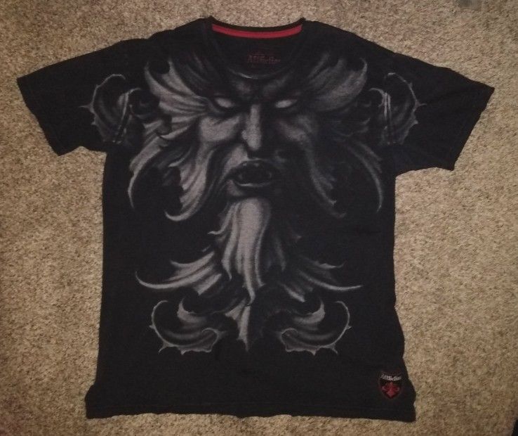 Rare Affliction 2XL Paul Booth New York Leafman Signature MMA T Shirt XXL
