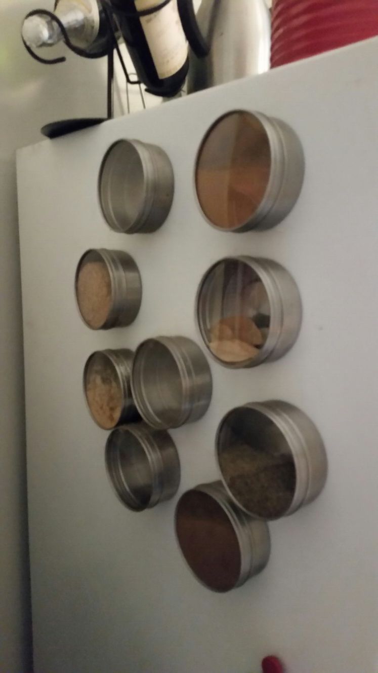 IKEA magnetic spice containers
