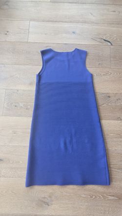 Armani Collezioni Size 2 — Periwinkle Sleeveless Knit Dress, Made in Italy