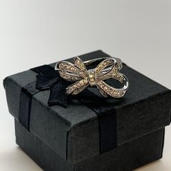 925 Silver Filled Cubic Zircon Ring Size 6