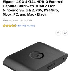 Capture Card El Gato 4K X