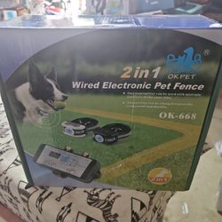 2 in 1 Wired Electric Dog Pet Fence System For 2 Dogs 