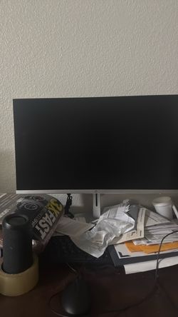 Computer screen with tower