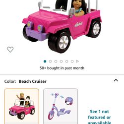 American Girl 18" Doll Hot Pink 4 x 4 Beach Cruiser Vehicle