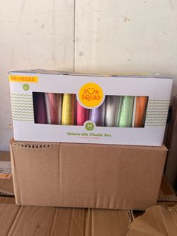 New SunSquad 60pc Sidewalk Chalk Set