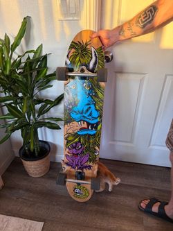 Vintage-Style Graphic Longboard – Complete