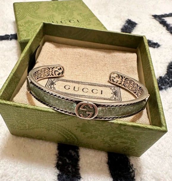 Stone pattern enamel silver jewelry 925 silver bracelets for men and women