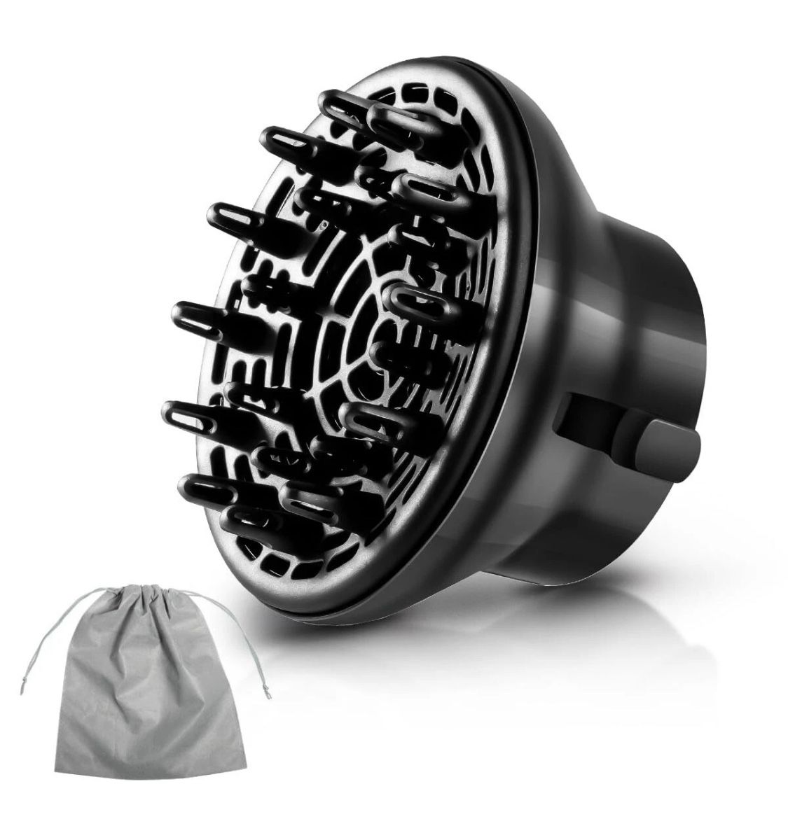 KAHEM Universal Hair Diffuser, Adjustable from 1.77 Inch to 2.76 Inch, Hair Dryer Diffuser Attachment for Frizz-free curly hair, Professional Blow Dry