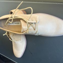 Steve Madden Ebnerr Tan Leather Oxfords Size 8.5