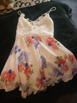 White floral dress