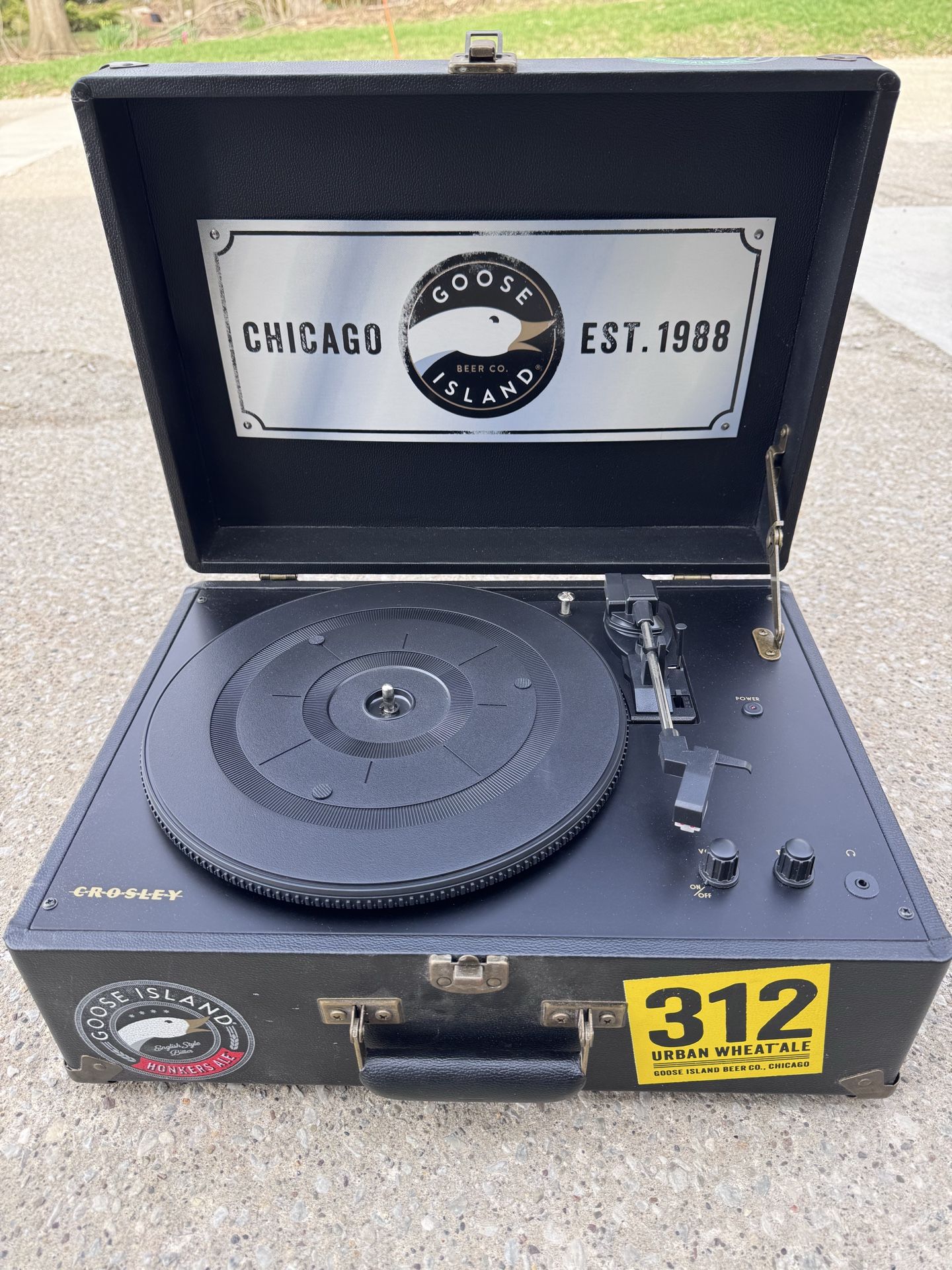 Crosley Record Player (Goose Island Edition) – Works Great