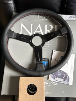 Nardi 360mm Black Perforated Leather Steering Wheel