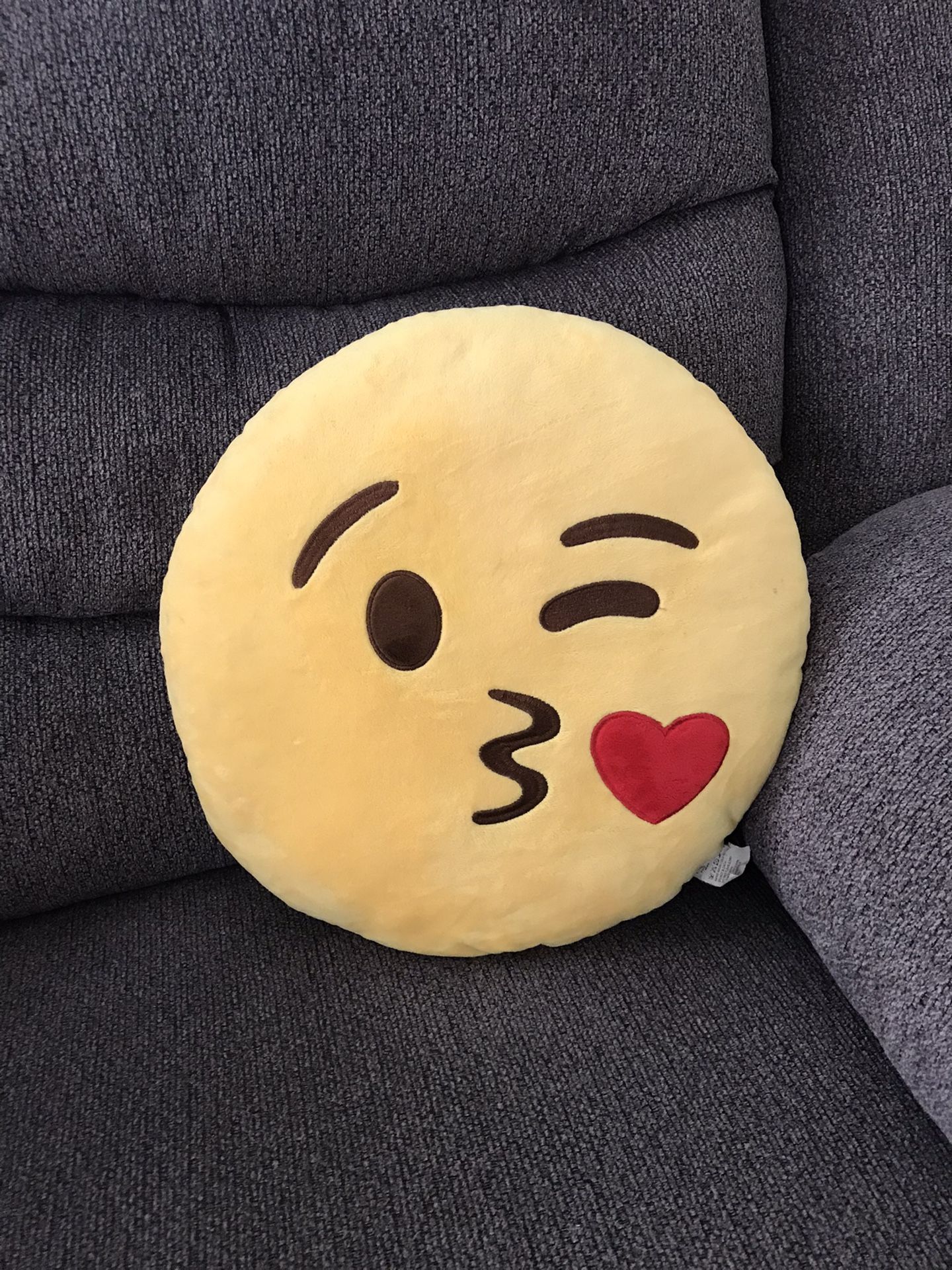 Throwing Kiss Emoji Pillow
