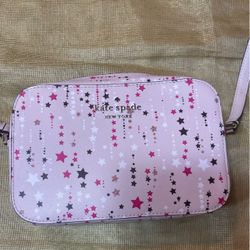 Kate Spade New York Pink Star Print Crossbody Bag
