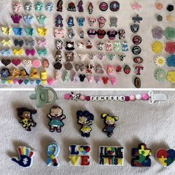 Personalized pacifier clips