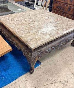 Large Square Marble Top Coffee Table