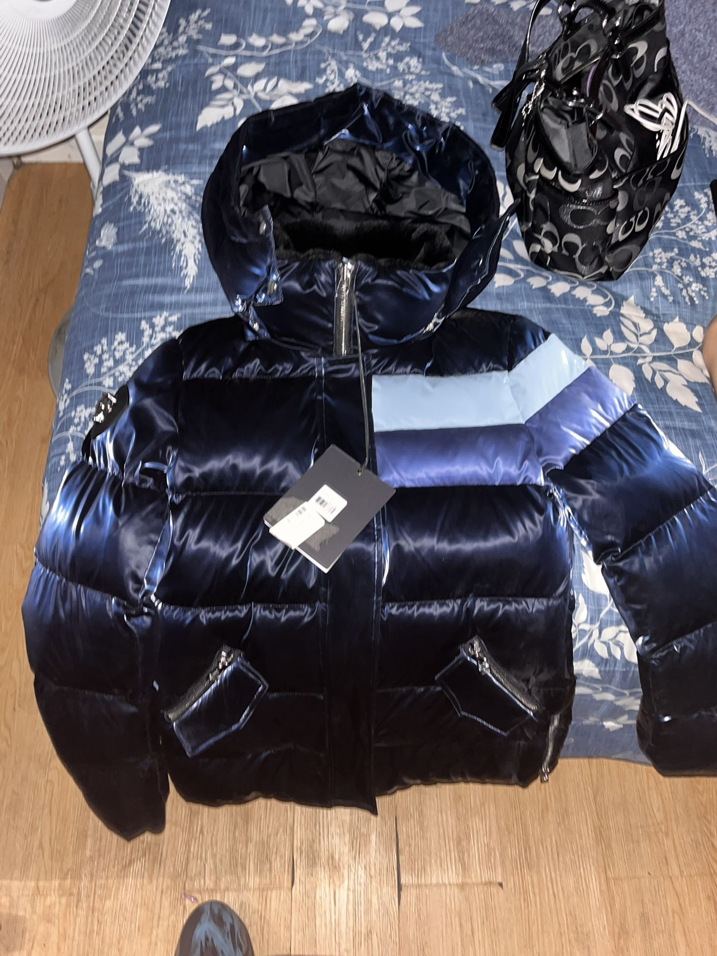 Dusty Locane Puffer Hooded WoodStock Bomber Jacket
