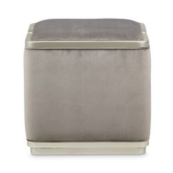 Linea Silver Mist/Gray Pearl Ottoman