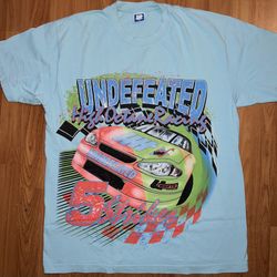 Undefeated High Octane Racing Blue T-Shirt UNDFTD Men’s Size Large 5 Strikes
