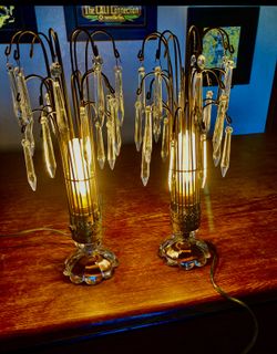 Regency Waterfall Crystal Lamps
