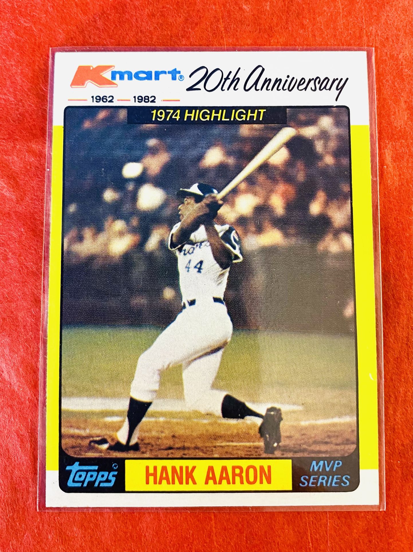 Hank Aaron 1982 Topps Kmart 20th Anniversary MVP Series Card