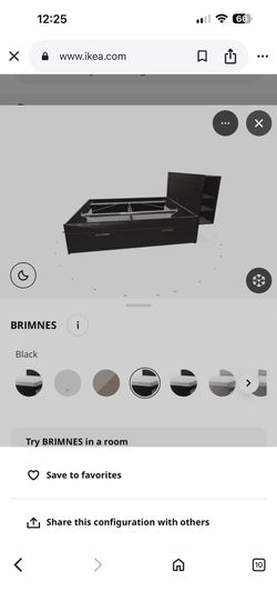 IKEA Full Size Bed frame Has Bookshelf Headboard And Underbed Drawers