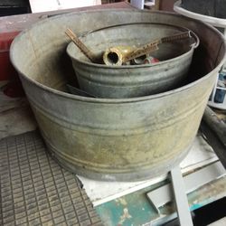 Old Wash Tub And Bucket