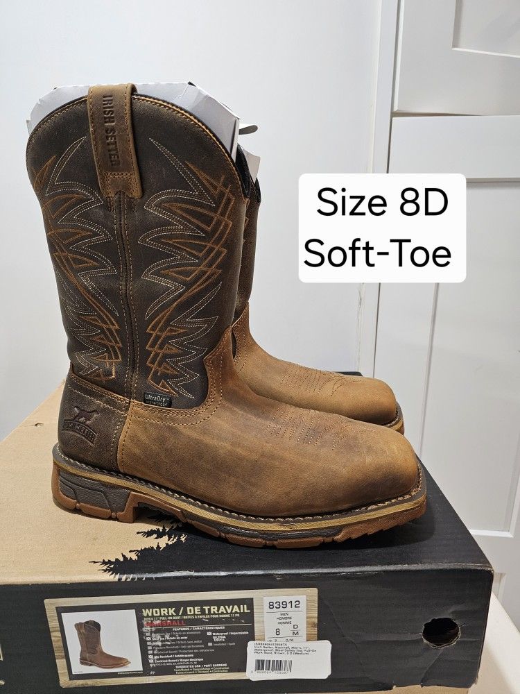 Red Wings Irish Setter Soft Toe Boots Size 8