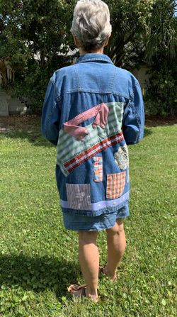 Upcycled denim jacket