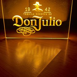 DON JULIO LED NEON GOLD LIGHT SIGN 8x12