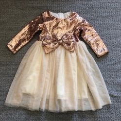 Rose Gold Formal Sequin Dress Girl 