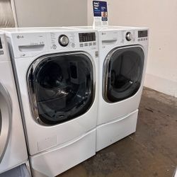 LG SET STEAM WASHER AND ELECTRIC DRYER JUMBO 