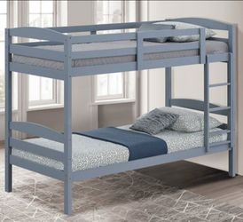 Brand New Grey Twin Size Bunk Bed