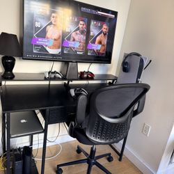 Gaming Desk with chair and Flat Screen Included 