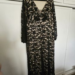 Sleeve Lace Overlay Dress Used