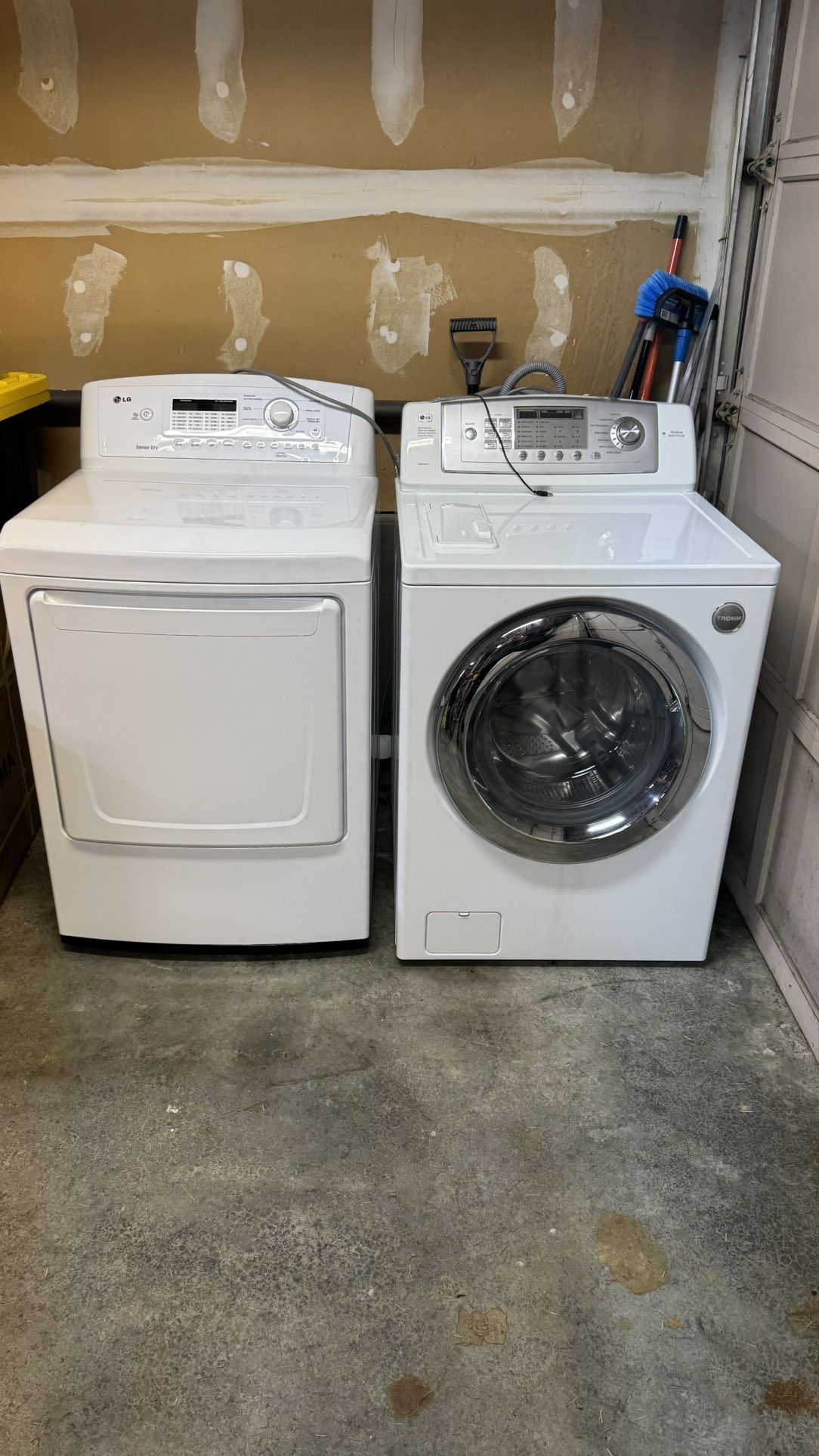 LG washer and dryer.