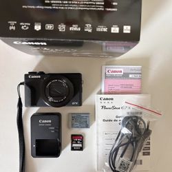 Canon G7x Mark III- Black. Like New. 