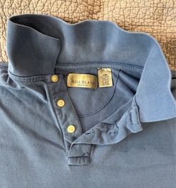 Vintage 1990’s Blue Polo Shirt, Bill Blass, 100% Cotton Pique Fabric, Size XXL