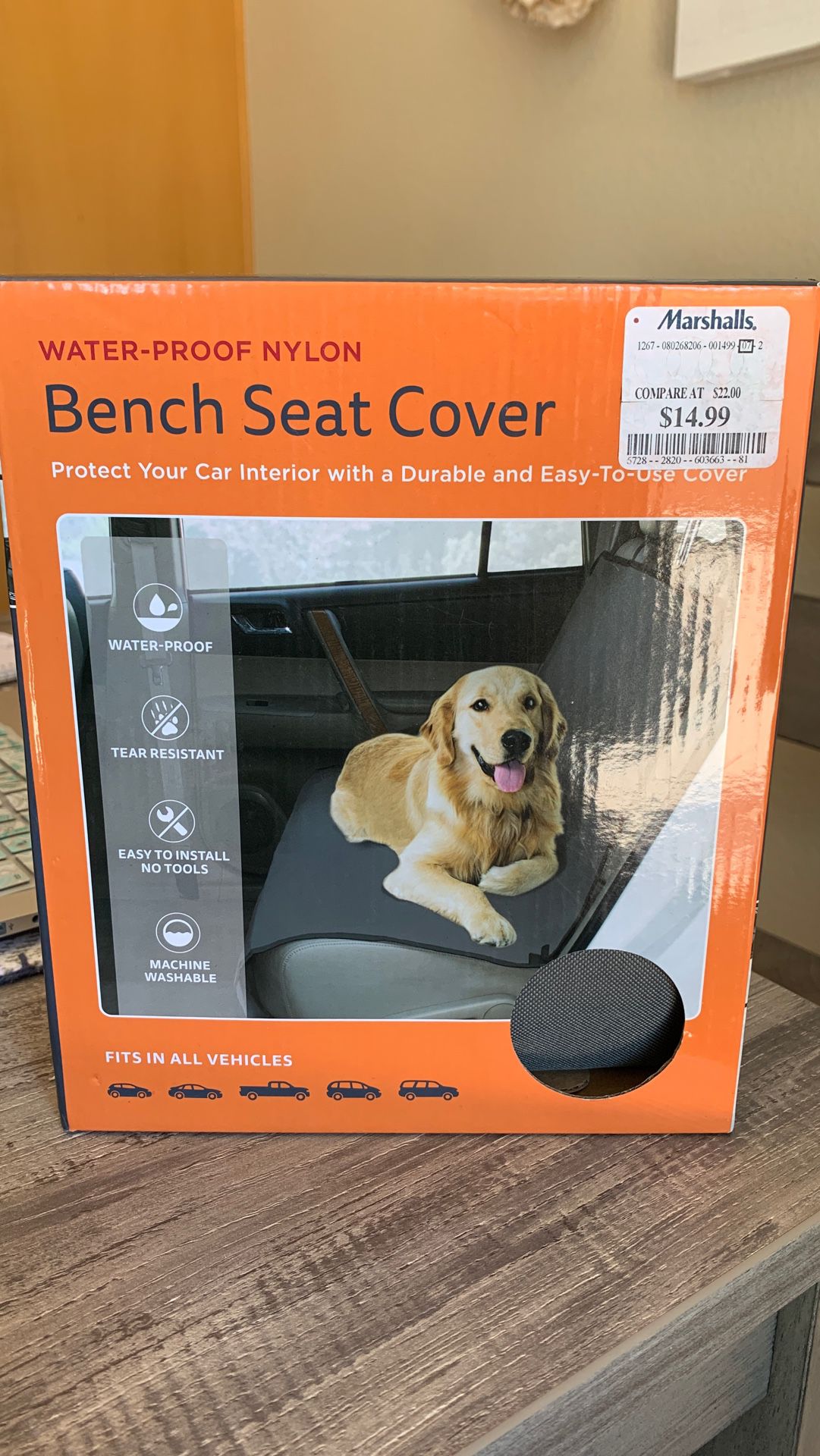 Car Bench Seat Cover for Pets (Water-Proof Nylon) NEW!