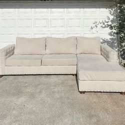 Large Beige Sectional Couch / Sofa [FREE Delivery🚚]